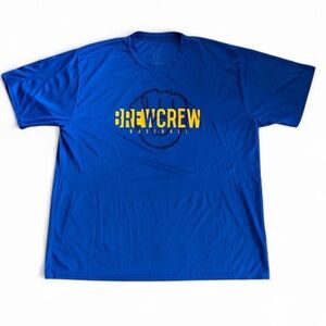 Milwaukee Brewers 'Brew Crew' Baseball T-Shirt Blue XXL